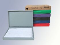 Tampón P-2 Medidas: 10,5 x 6,7 cms Colores: Negro, Azul, Rojo, Verde, Violeta y Neutro